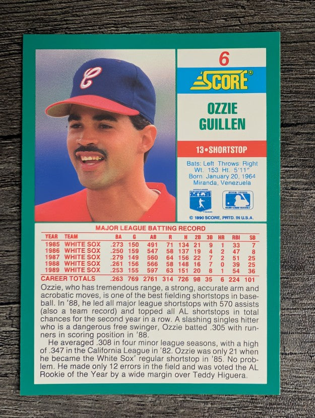 1990 Score #6 Ozzie Guillen