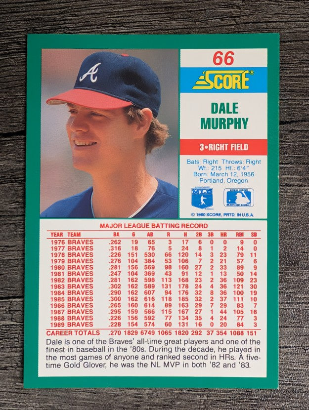 1990 Score #66 Dale Murphy