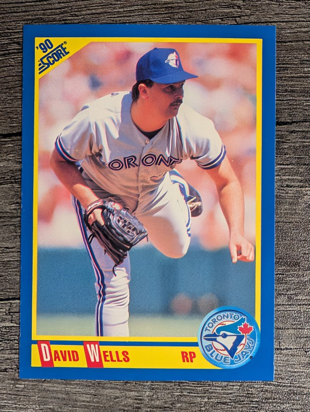 1990 Score #491A David Wells ERR/Reverse negative photo on card back