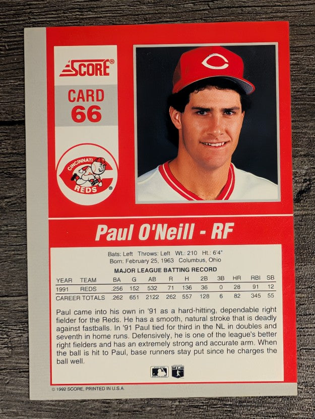 1992 Score Impact Players #66 Paul O'Neill