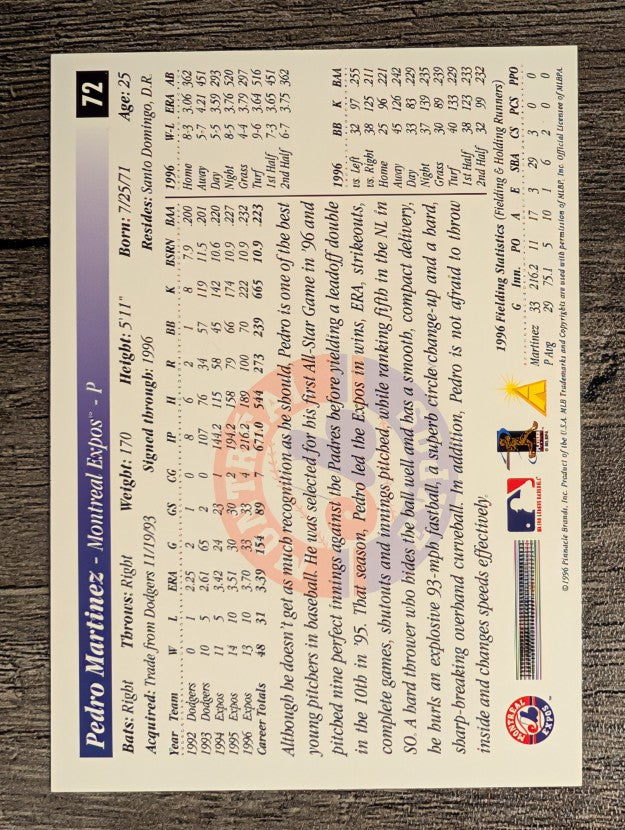 1997 Score #72 Pedro Martinez