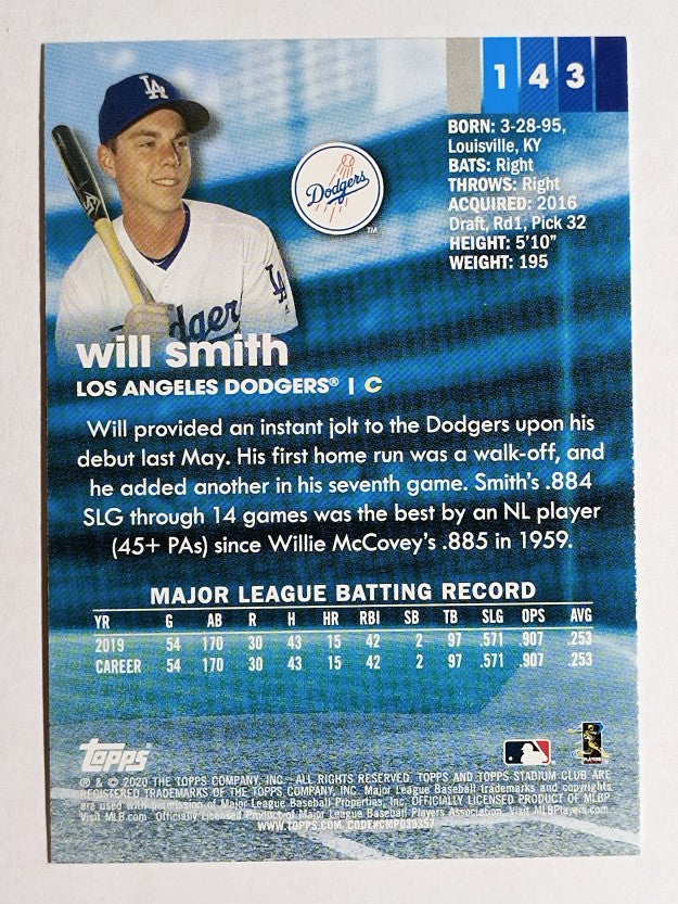 2020 Stadium Club #143 Will Smith