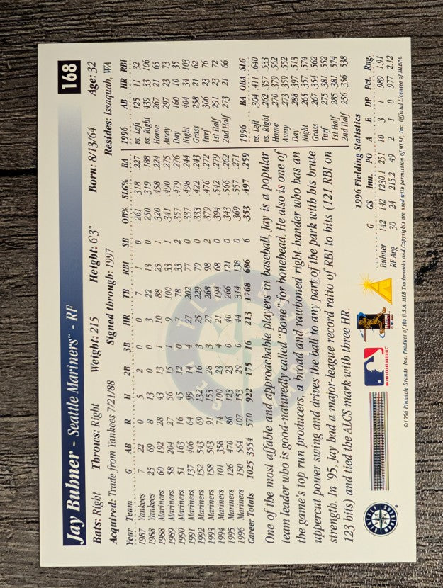 1997 Score #168 Jay Buhner
