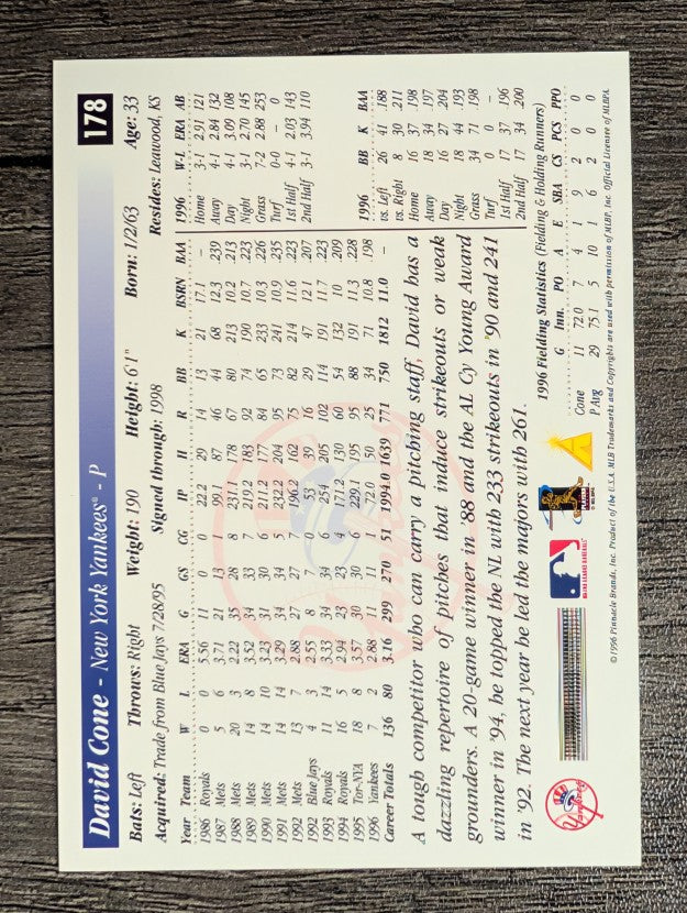1997 Score #178 David Cone
