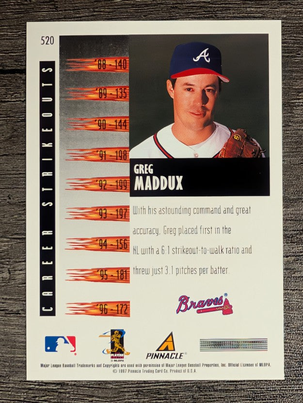 1997 Score #520 Greg Maddux RF