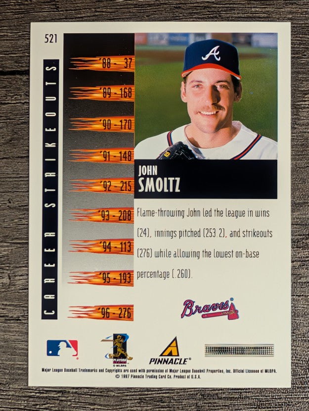 1997 Score #521 John Smoltz RF