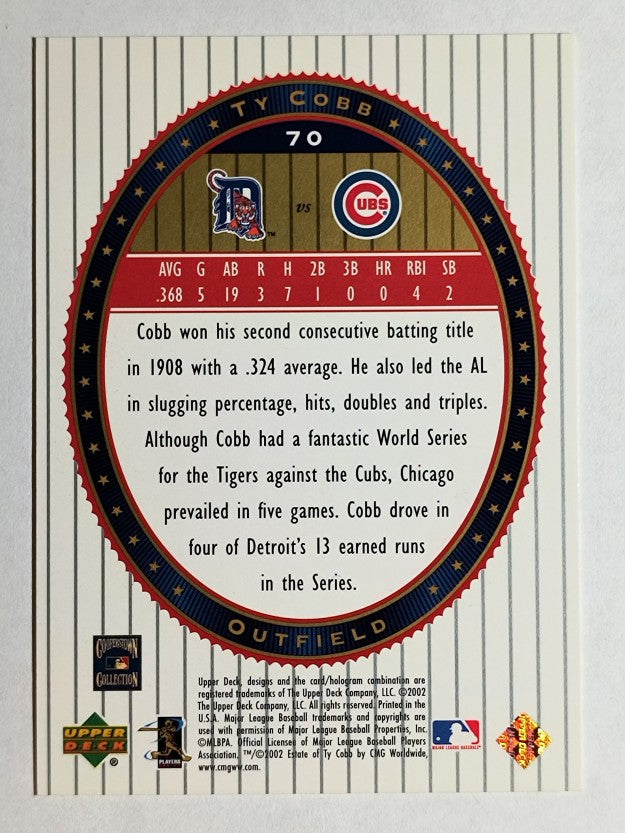 2002 Upper Deck World Series Heroes #70 Ty Cobb