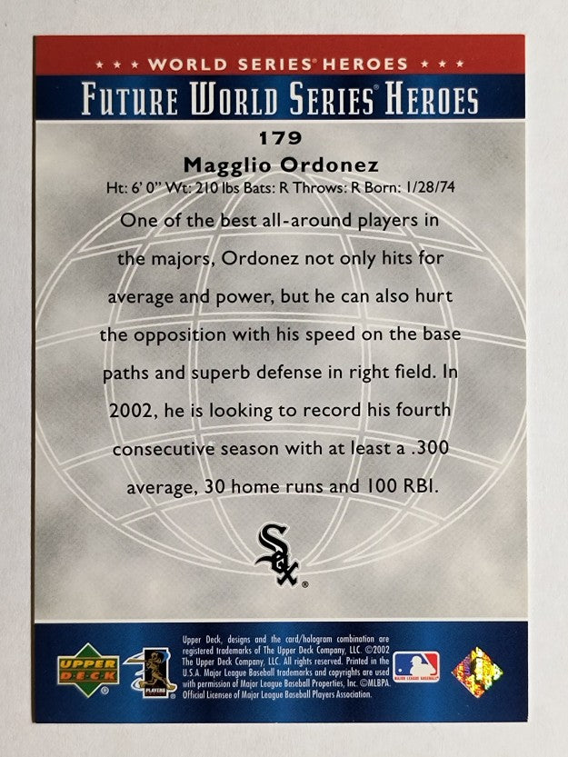 2002 Upper Deck World Series Heroes #179 Magglio Ordonez FWS