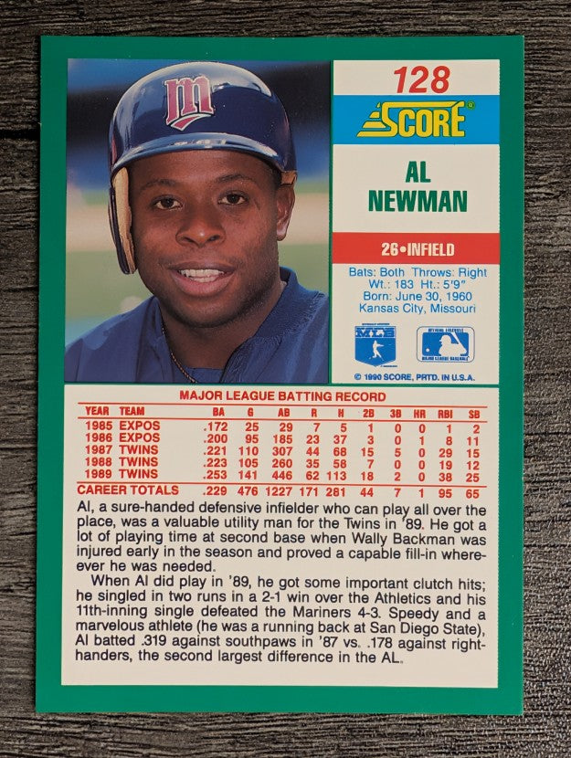1990 Score #128 Al Newman