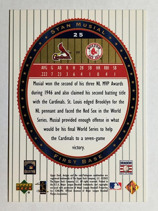 2002 Upper Deck World Series Heroes #25 Stan Musial
