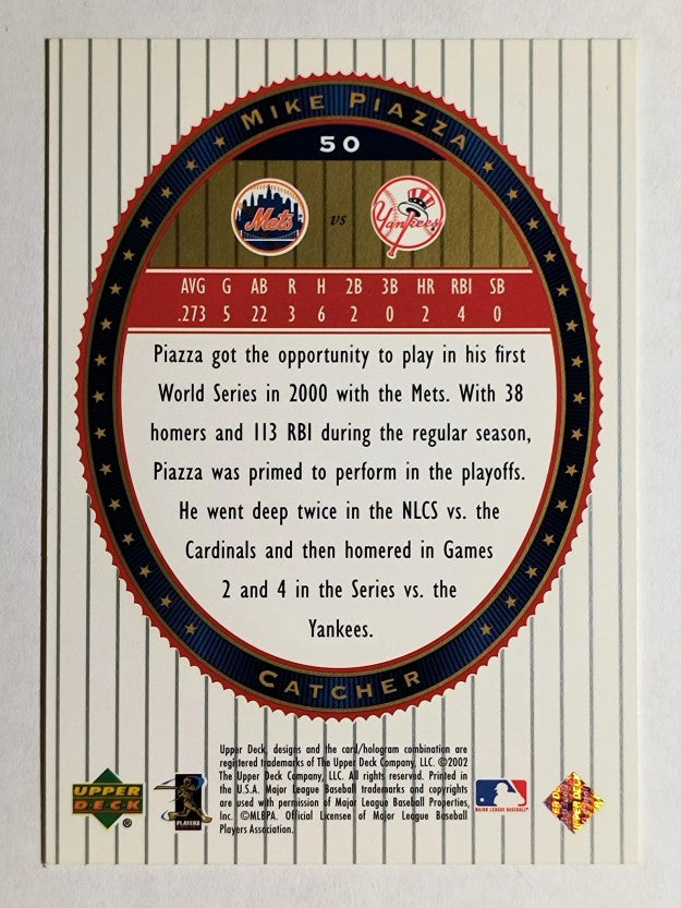 2002 Upper Deck World Series Heroes #50 Mike Piazza