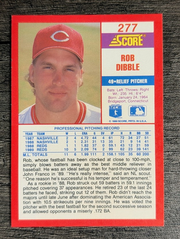 1990 Score #277 Rob Dibble