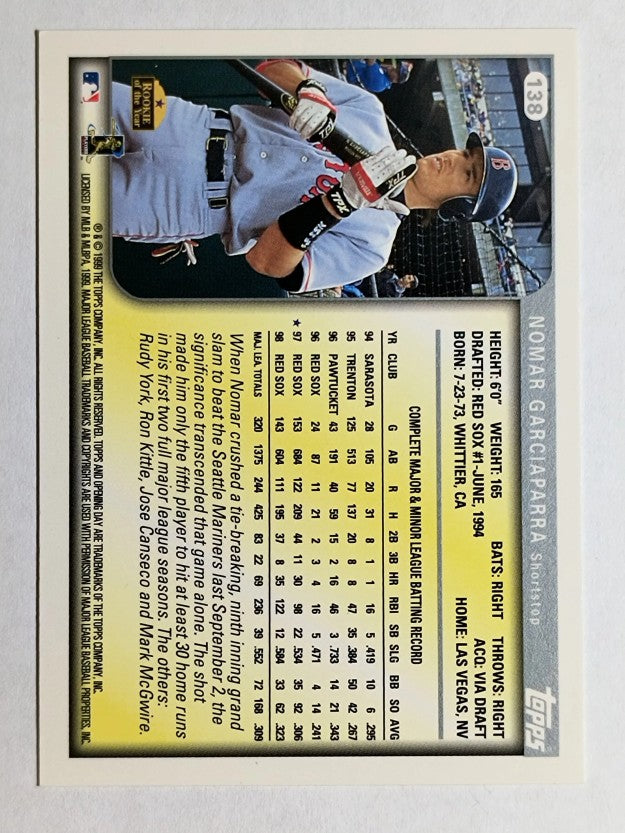 1999 Topps Opening Day #138 Nomar Garciaparra
