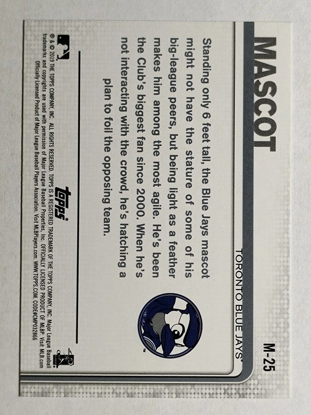 2019 Topps Opening Day Mascots #M25 Mascot