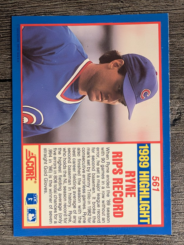 1990 Score #561B Ryne Sandberg HL COR