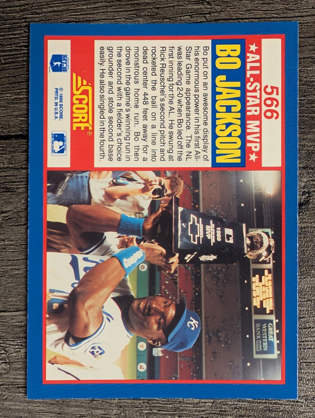 1990 Score #566 Bo Jackson AS-MVP