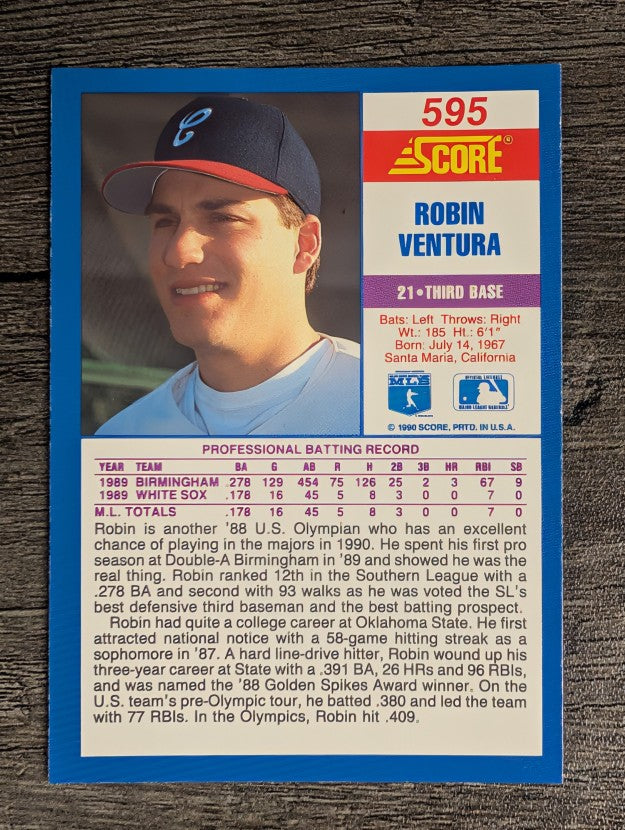 1990 Score #595 Robin Ventura