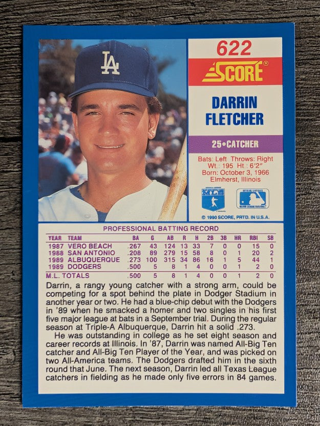 1990 Score #622 Darrin Fletcher