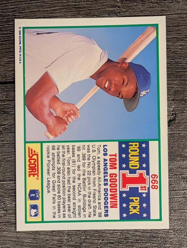 1990 Score #668 Tom Goodwin RC