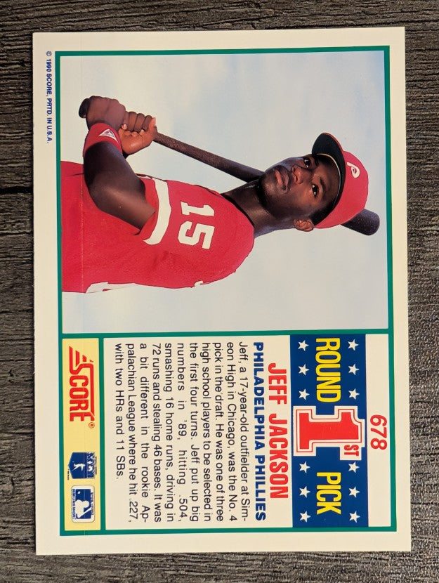 1990 Score #678 Jeff Jackson RC