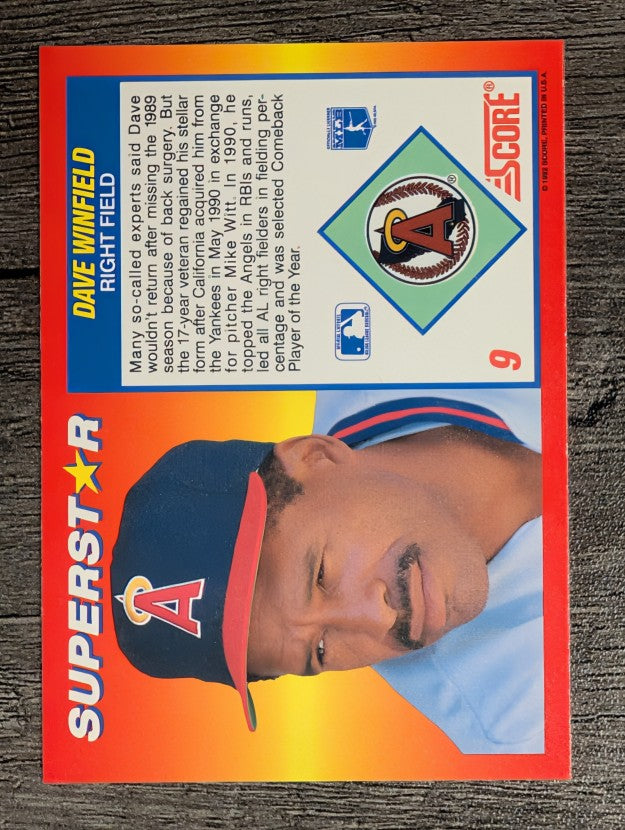 1992 Score 100 Superstars #9 Dave Winfield