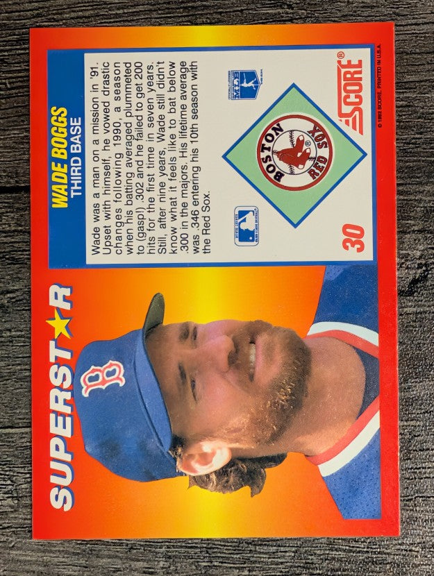 1992 Score 100 Superstars #30 Wade Boggs