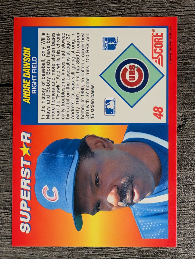 1992 Score 100 Superstars #48 Andre Dawson