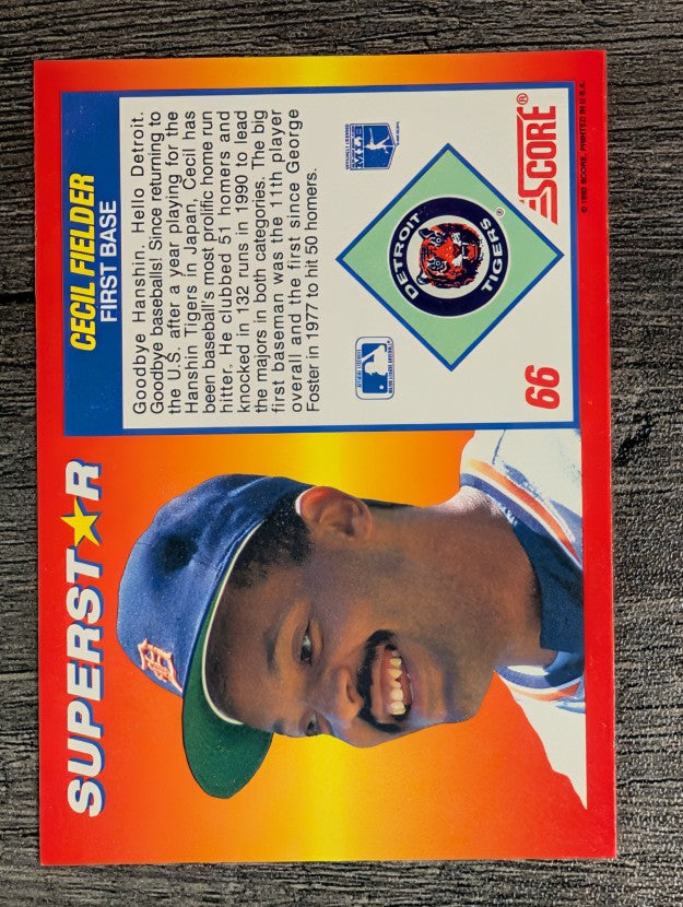 1992 Score 100 Superstars #66 Cecil Fielder