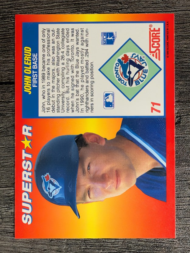 1992 Score 100 Superstars #71 John Olerud
