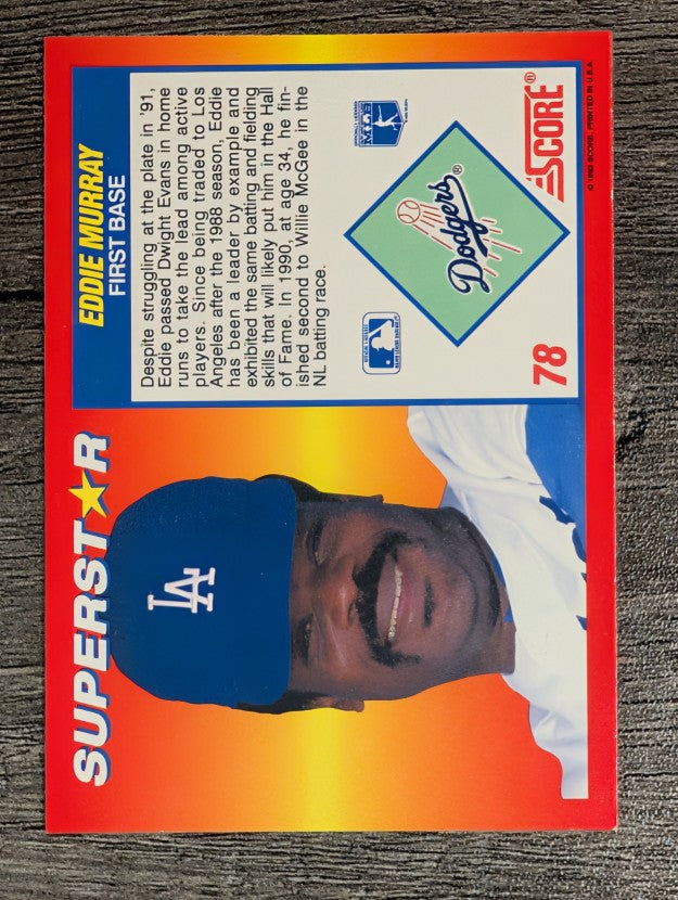 1992 Score 100 Superstars #78 Eddie Murray