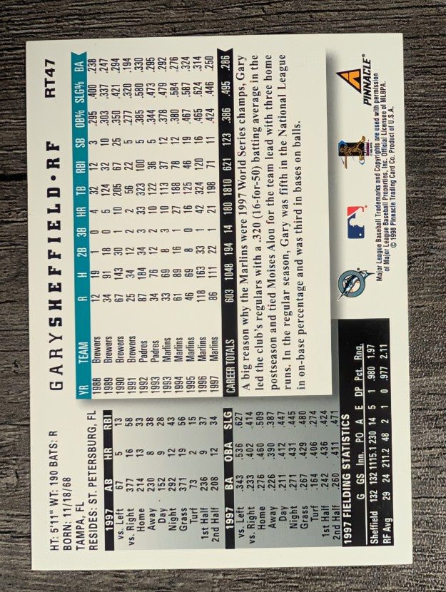 1998 Score Rookie Traded #47 Gary Sheffield