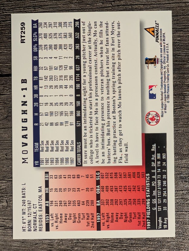 1998 Score Rookie Traded #259 Mo Vaughn ST