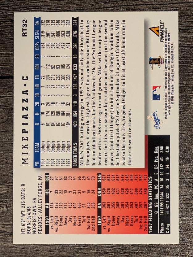 1998 Score Rookie Traded #32 Mike Piazza