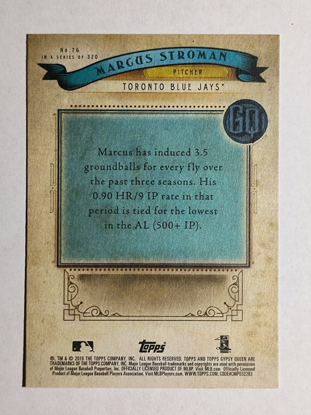 2019 Topps Gypsy Queen #76 Marcus Stroman