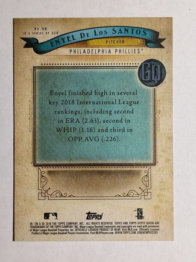 2019 Topps Gypsy Queen #98 Enyel De Los Santos