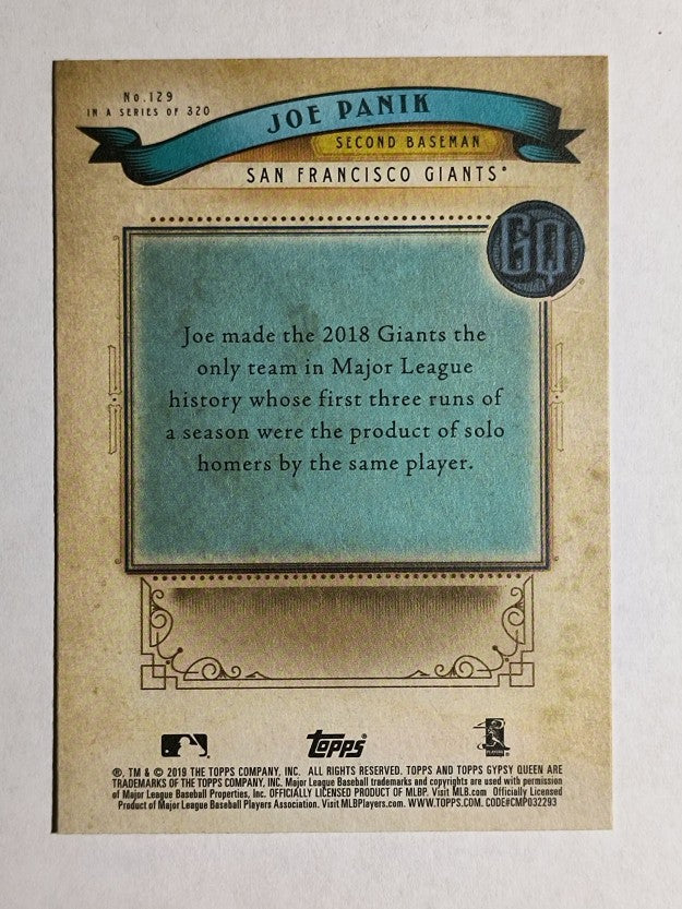 2019 Topps Gypsy Queen #129 Joe Panik