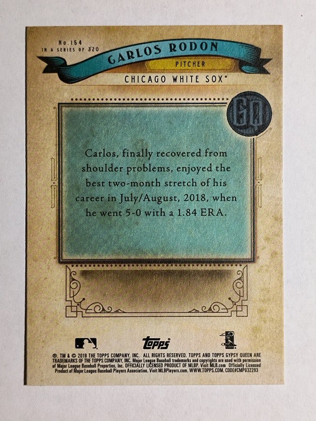 2019 Topps Gypsy Queen #154 Carlos Rodon