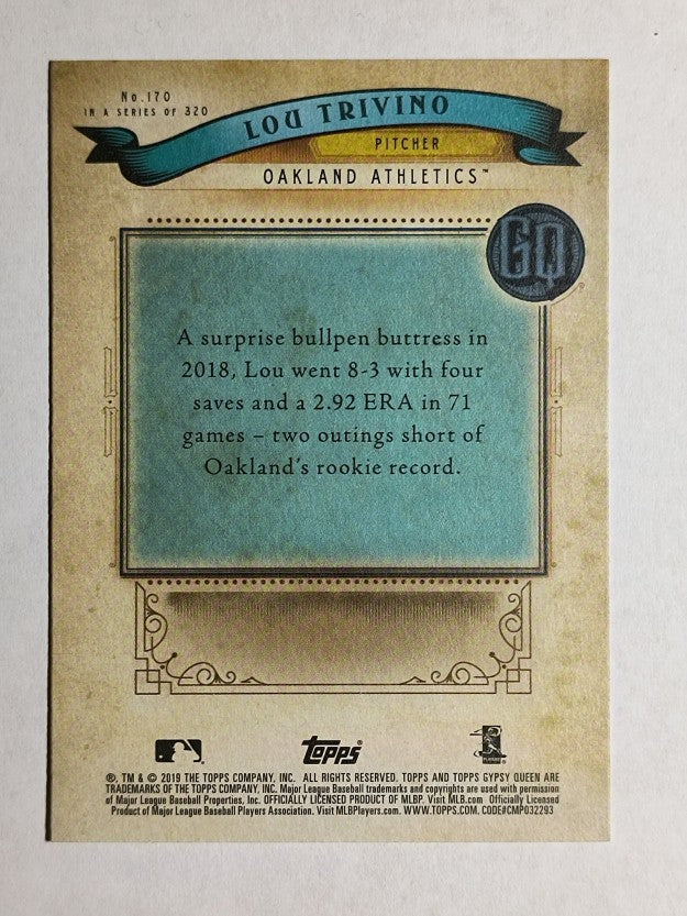 2019 Topps Gypsy Queen #170 Lou Trivino