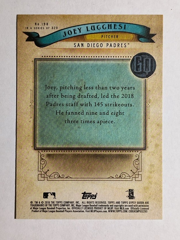 2019 Topps Gypsy Queen #198 Joey Lucchesi