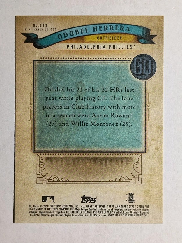 2019 Topps Gypsy Queen #299 Odubel Herrera