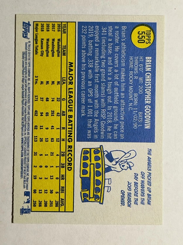 2019 Topps Heritage #550 Brian Goodwin
