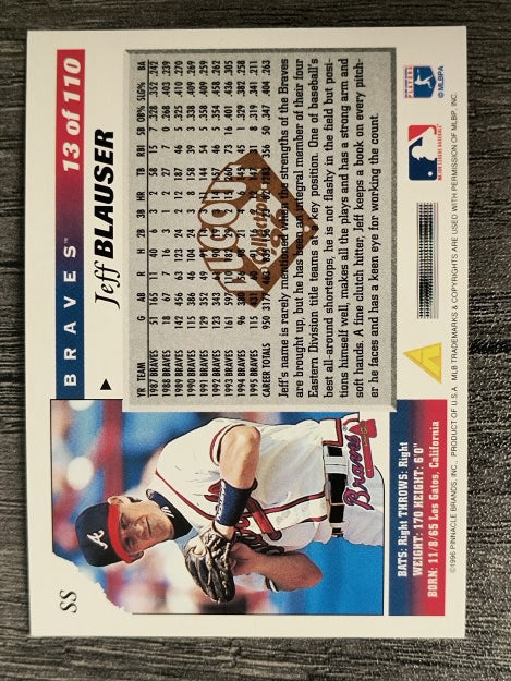 1996 Score Dugout Collection #B13 Jeff Blauser