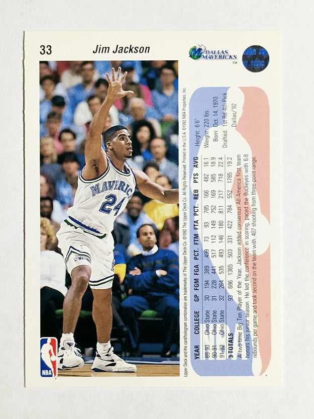 1992-93 Upper Deck #33 Jim Jackson SP RC