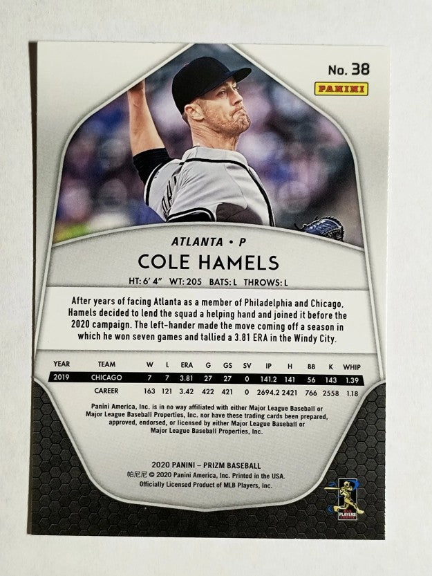 2020 Panini Prizm #38 Cole Hamels