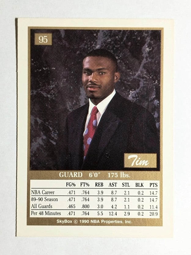 1990-91 SkyBox #95 Tim Hardaway RC
