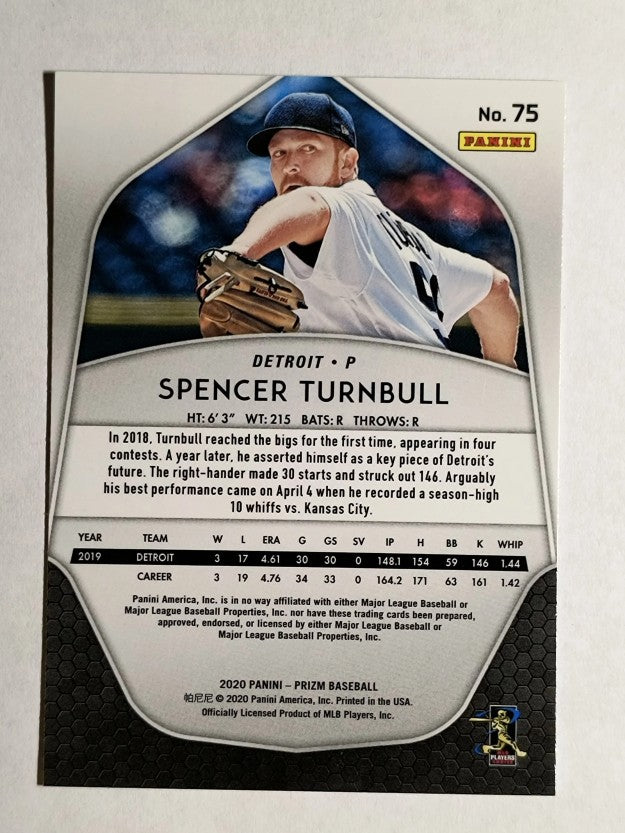 2020 Panini Prizm #75 Spencer Turnbull