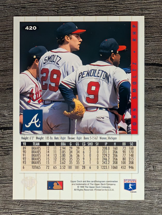 1994 Collector's Choice #420 John Smoltz