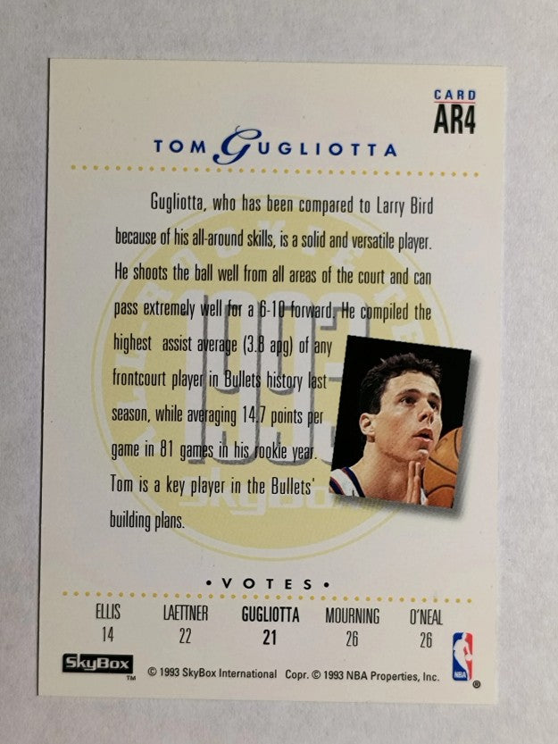 1993-94 SkyBox Premium All-Rookies #AR4 Tom Gugliotta