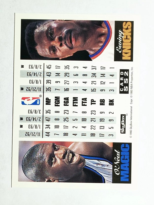 1993-94 SkyBox Premium Showdown Series #SS2 Shaquille O'Neal/Patrick Ewing