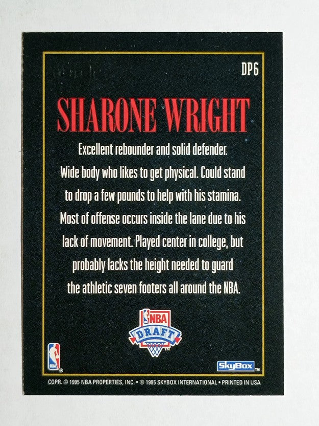 1994-95 SkyBox Premium Draft Picks #DP6 Sharone Wright